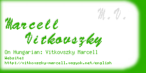 marcell vitkovszky business card